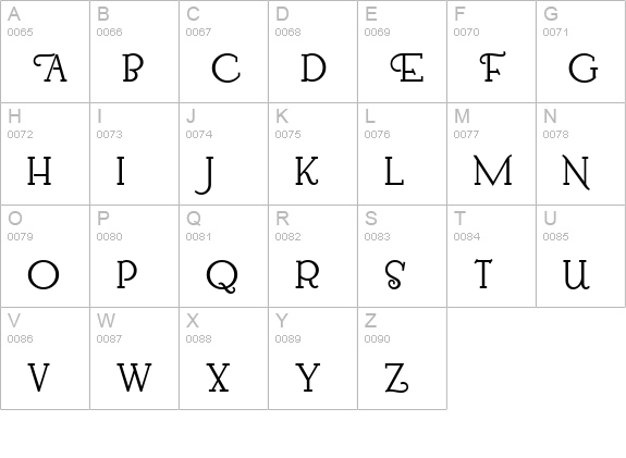 Duffys Tavern NF uppercase A-Z preview