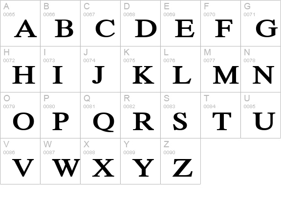 Duke Extended Bold uppercase A-Z preview