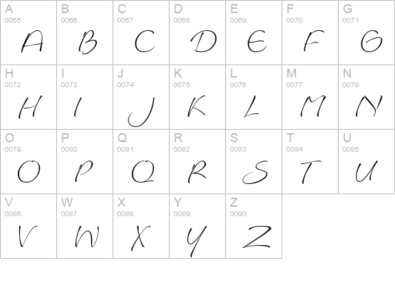 Dulcimer JF uppercase A-Z preview
