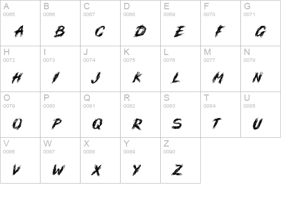 DuMathieu uppercase A-Z preview