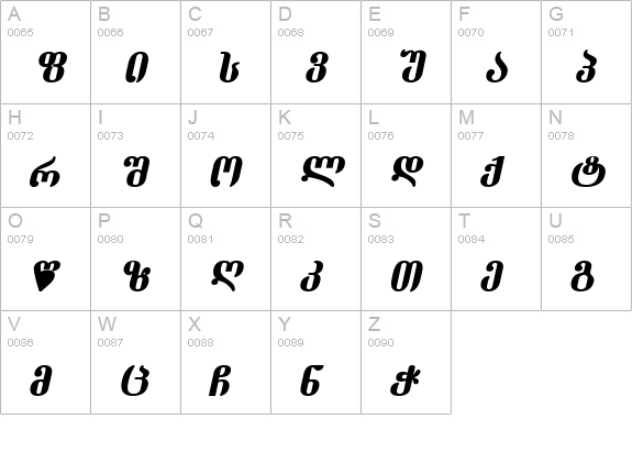 Dumbadze-ITV Bold Italic uppercase A-Z preview