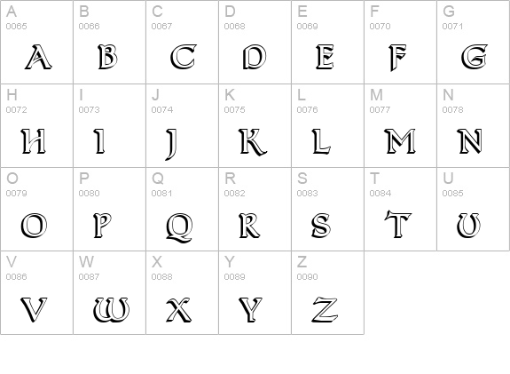 Dumbledor 2 3D uppercase A-Z preview