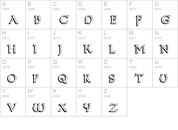 Dumbledor 3 3D uppercase A-Z preview