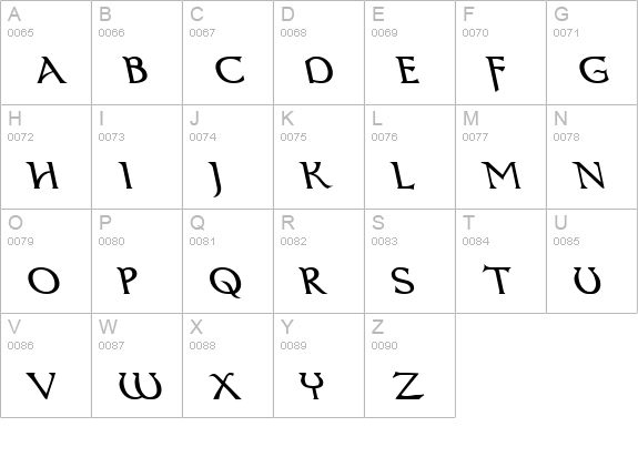 Dumbledor 3 Rev Italic uppercase A-Z preview