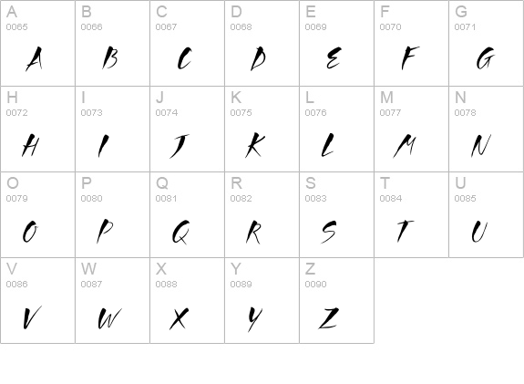 DuMifu uppercase A-Z preview