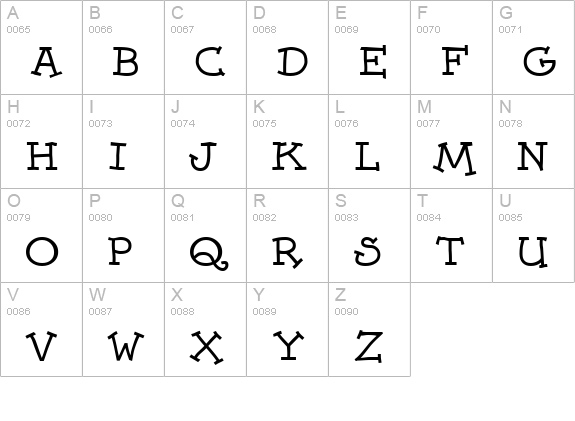 Dummies uppercase A-Z preview
