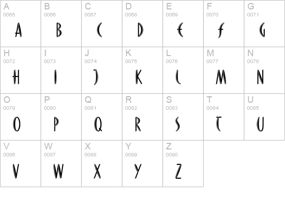 DuMoore-Inline uppercase A-Z preview
