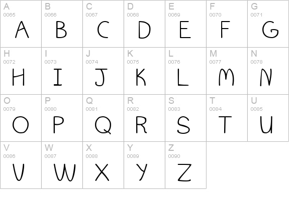 Duncan Regular uppercase A-Z preview