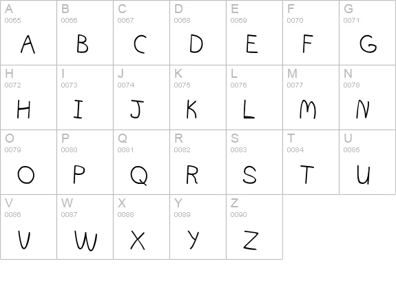 DuncanItalic Italic uppercase A-Z preview