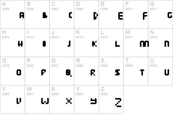 Dunno Fined Regular uppercase A-Z preview