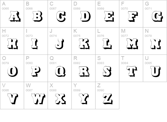 Duo Licht uppercase A-Z preview