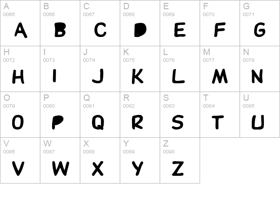 DupuyBALloon Bold uppercase A-Z preview