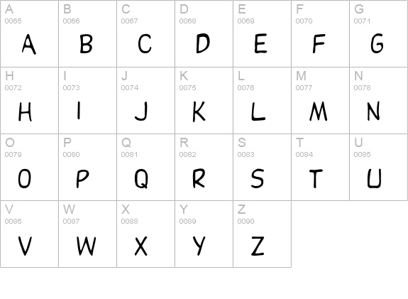DupuyREGular uppercase A-Z preview