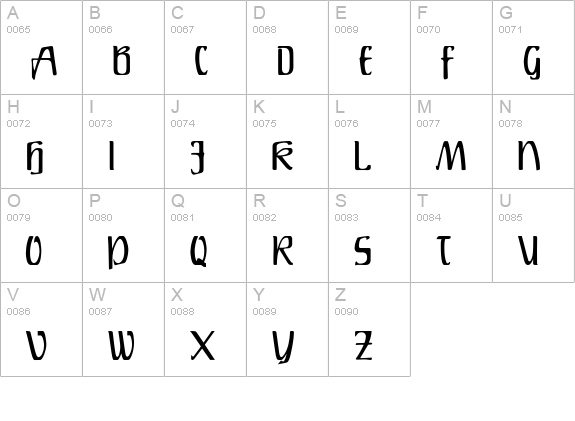 Durango uppercase A-Z preview