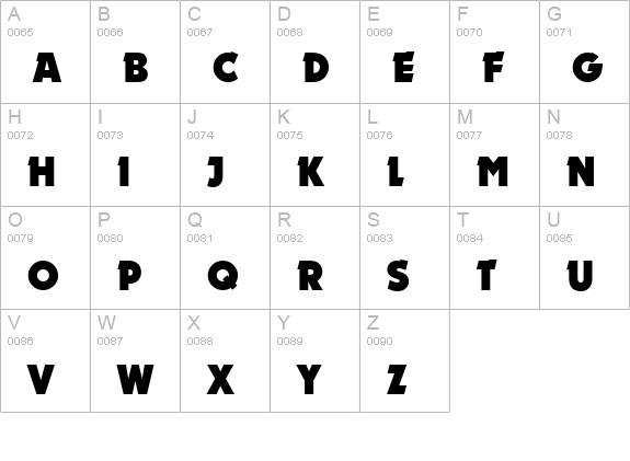 Durango-Bold uppercase A-Z preview