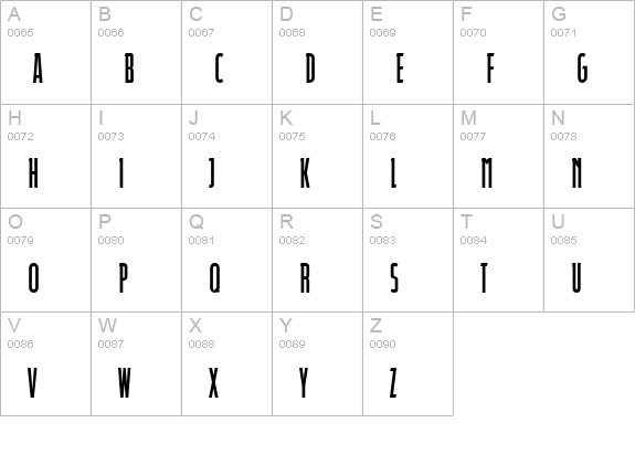 Durango-Compressed-Bold uppercase A-Z preview
