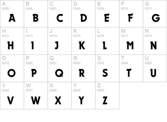 Durango-Regular uppercase A-Z preview