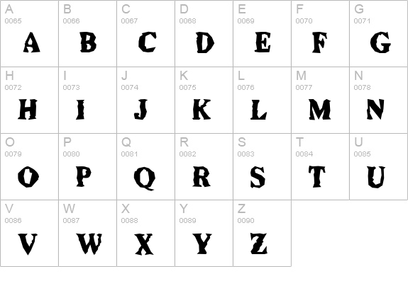 Durian Republik uppercase A-Z preview