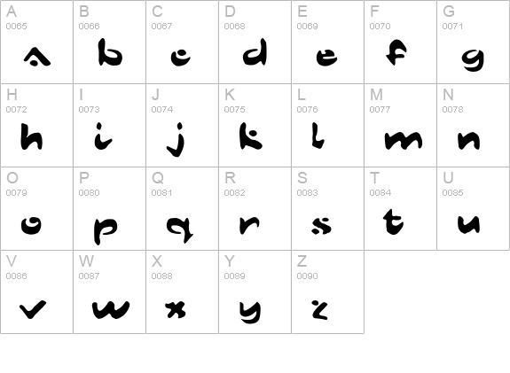 Dust Mites Normal uppercase A-Z preview