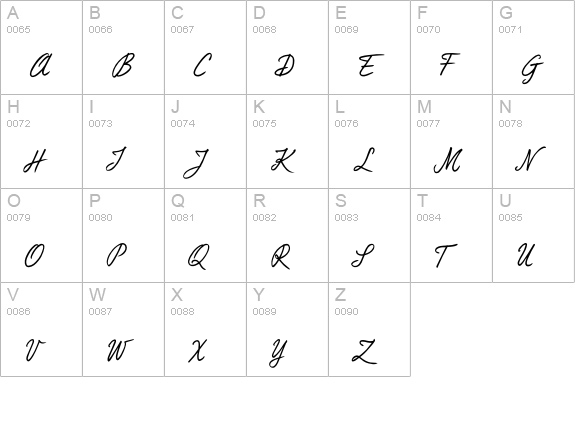 DuTurner uppercase A-Z preview