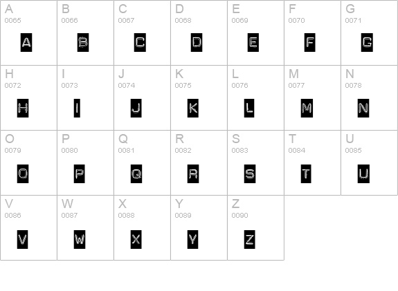 Dymo uppercase A-Z preview