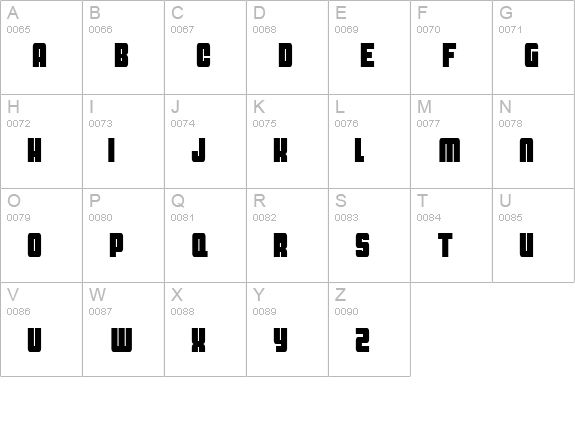 Dynomite Thin uppercase A-Z preview