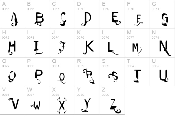 Dysphasia uppercase A-Z preview