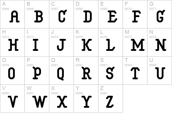 E-Feet uppercase A-Z preview