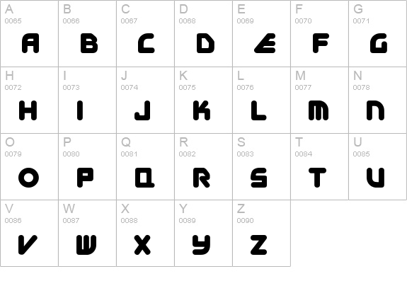 E4 Digital Final uppercase A-Z preview