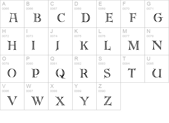 E820-Deco-Regular uppercase A-Z preview