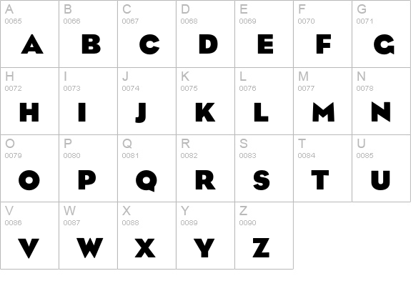 Eagle-Bold uppercase A-Z preview