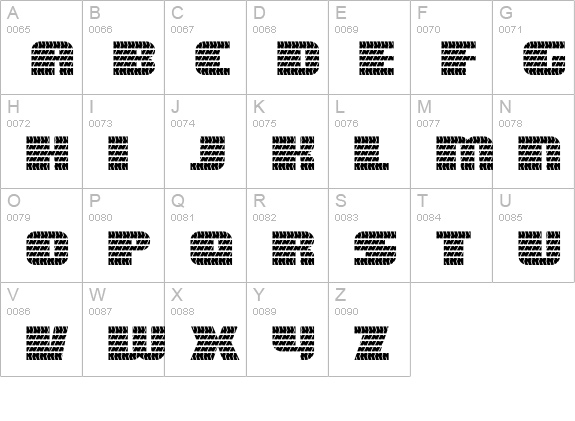 Eagle GT II uppercase A-Z preview