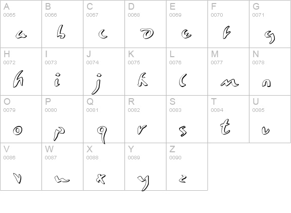 Eagleclaw 3D uppercase A-Z preview