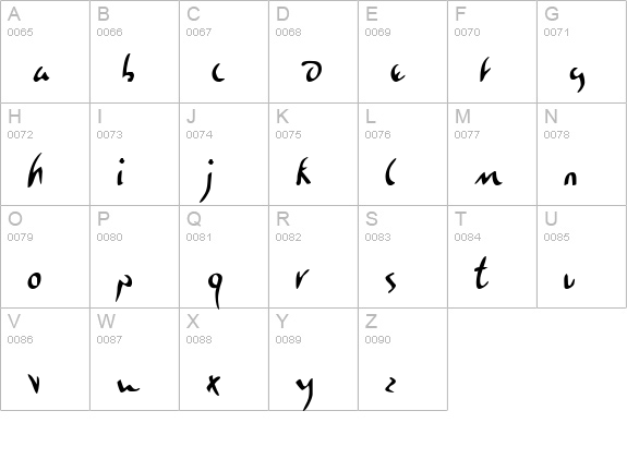 Eagleclaw Condensed uppercase A-Z preview