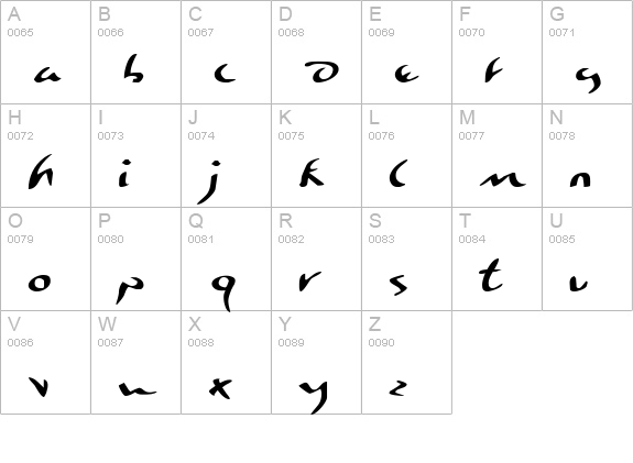 Eagleclaw Expanded uppercase A-Z preview