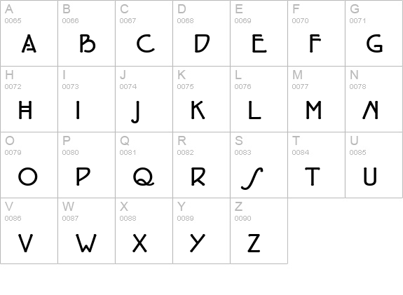 EaglefeatherFormalBold uppercase A-Z preview