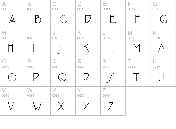 EaglefeatherFormalLight uppercase A-Z preview
