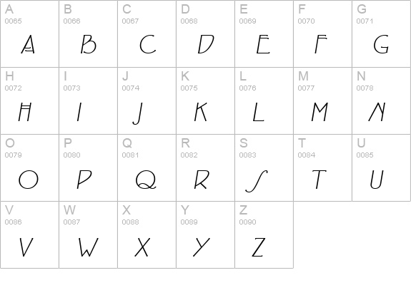 EaglefeatherFormalLightIt uppercase A-Z preview