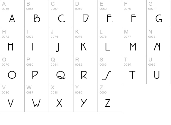 EaglefeatherFormalRegular uppercase A-Z preview