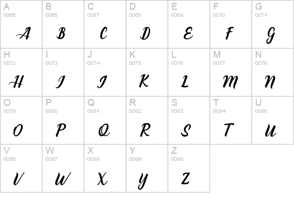 EAGLESE FONT uppercase A-Z preview