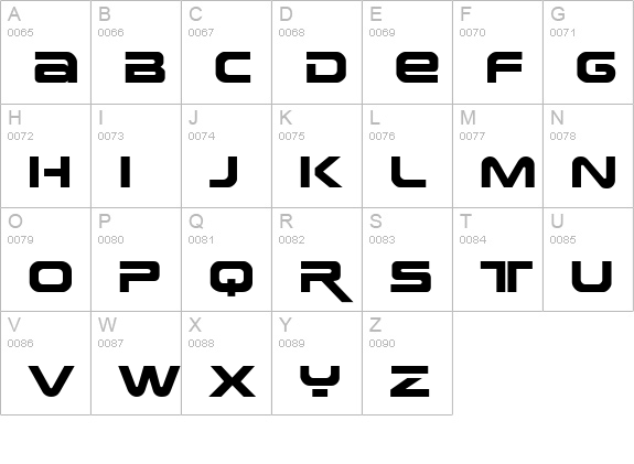 Earth Normal uppercase A-Z preview