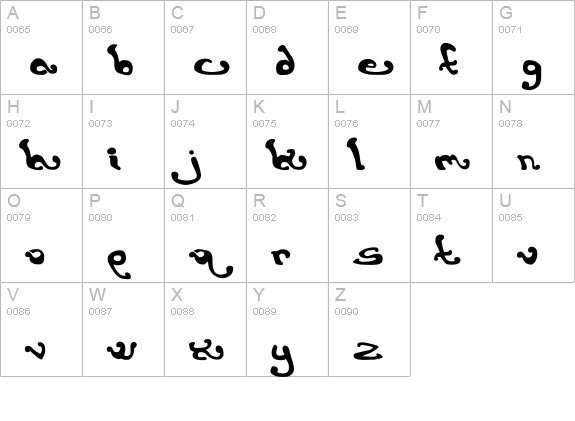 earthling. uppercase A-Z preview