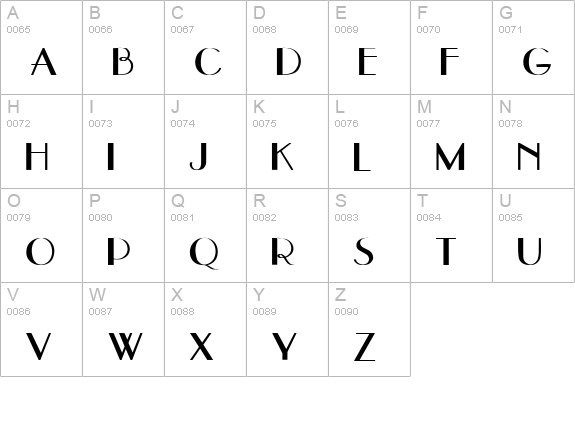 East Side Bold uppercase A-Z preview