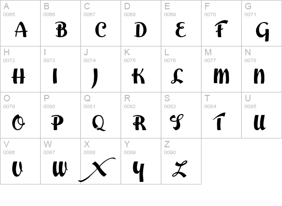 Easter Parade uppercase A-Z preview