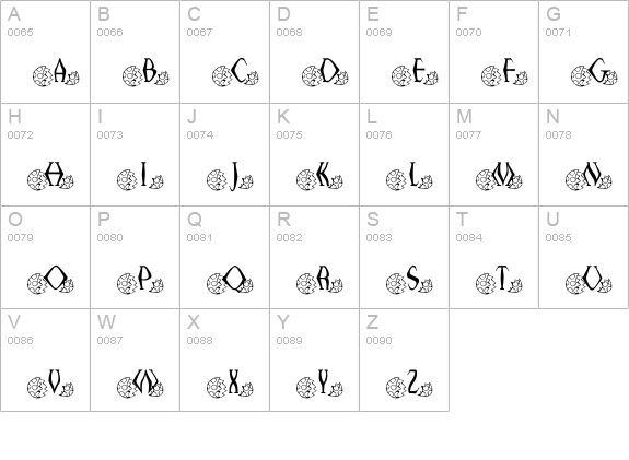 EasterSurprise uppercase A-Z preview