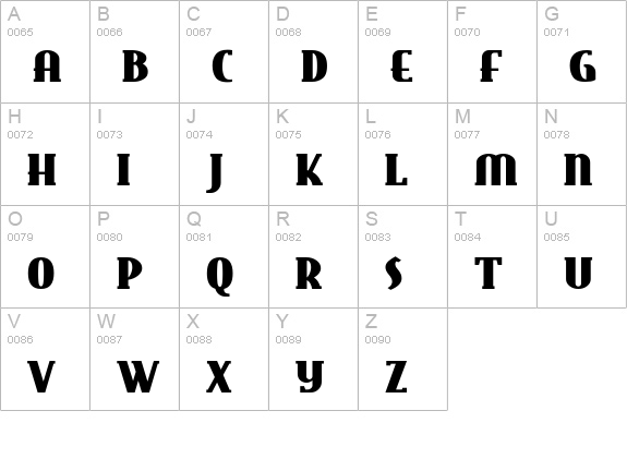 EastMarket uppercase A-Z preview