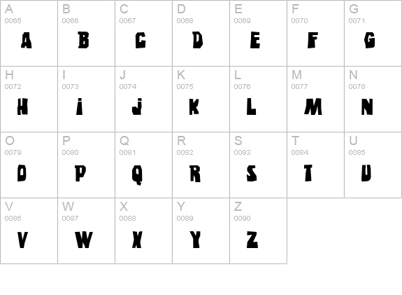 Eastwood uppercase A-Z preview