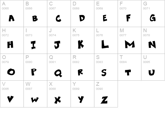 EatpooChubby uppercase A-Z preview