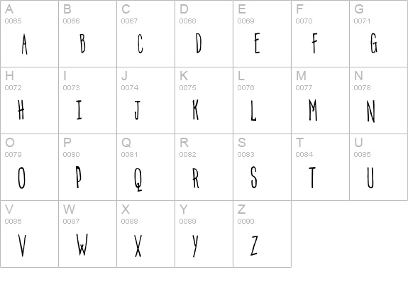 EatpooSkinny uppercase A-Z preview