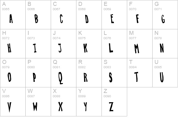 EatpooTall uppercase A-Z preview
